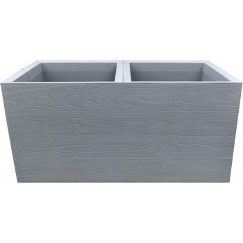 Doniczka Karo Eco- Eco Wood Szara 80x40
