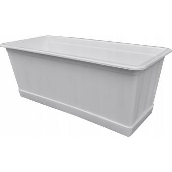 Skrzynka balkonowa +podstawka 40cm biała