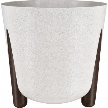 Doniczka okrągła FRIDA 260 Eco Wood Biała