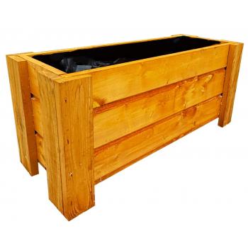 Drewniana donica-doniczka z drewna 80cm-mahoń