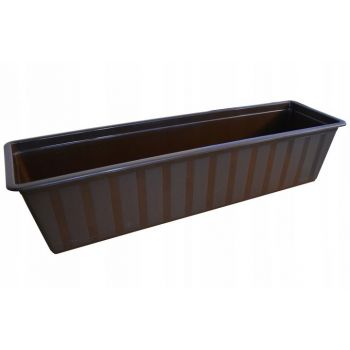 Skrzynka balkonowa + haki- 60cm brąz