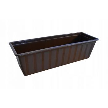 Skrzynka balkonowa + haki- 50cm brąz