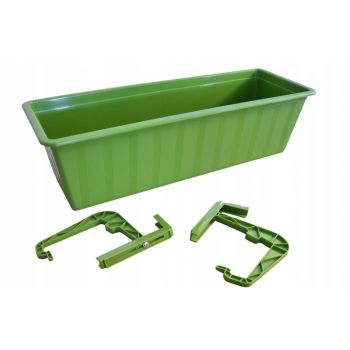 Skrzynka balkonowa + haki+ podstawka- 50cm zieleń