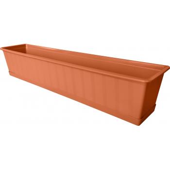 Skrzynka balkonowa + podstawka-80cm terakota