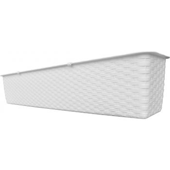 Skrzynka balkonowa Ratolla 80cm biała+podstawka