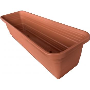 Skrzynka balkonowa Bona 60cm Ceglasta + haki