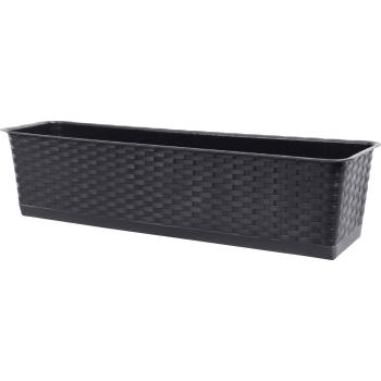 Skrzynka balkonowa - Ratolla 60cm antracyt + podstawka