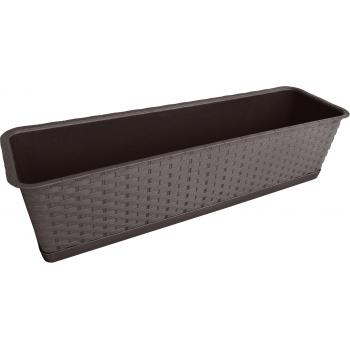Skrzynka balkonowa - Ratolla 60cm brąz + podstawka