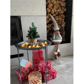 Sztuczna choinka zielona PE- Podstawa jutowa 28 cm
