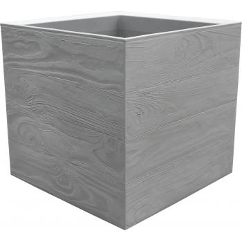 Doniczka Karo Eco Wood- Szara