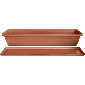 Skrzynka Balkonowa Bona+ Podstawka 80cm terakota
