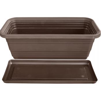 Skrzynka Balkonowa Bona+ Podstawka 40cm brąz