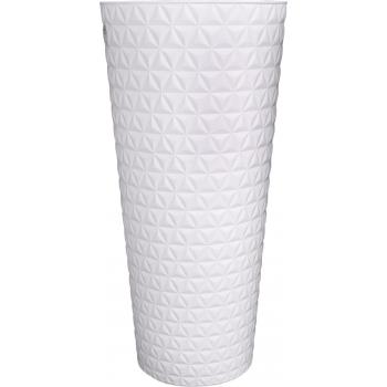 Doniczka Diament Slim 3D + wkład 30 Biała