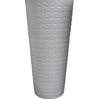 Doniczka Diament Slim 3D + wkład 40 Szara