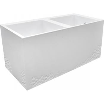 Doniczka Karo Eco- Biała 80x40+ wkłady