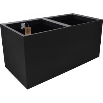 Doniczka Karo Eco- Czarna 80x40 + wkłady