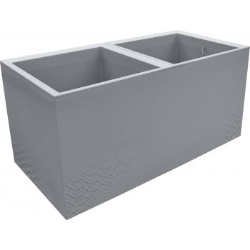 Doniczka Karo Eco- Szara Beton 80x40+ wkłady