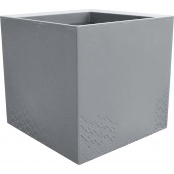 Doniczka Karo Eco- Szara beton