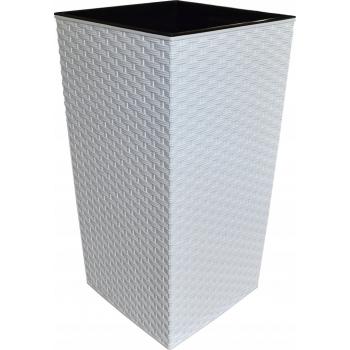 Lamela Doniczka finezja+wkł 35x35h68 Rattan Biały